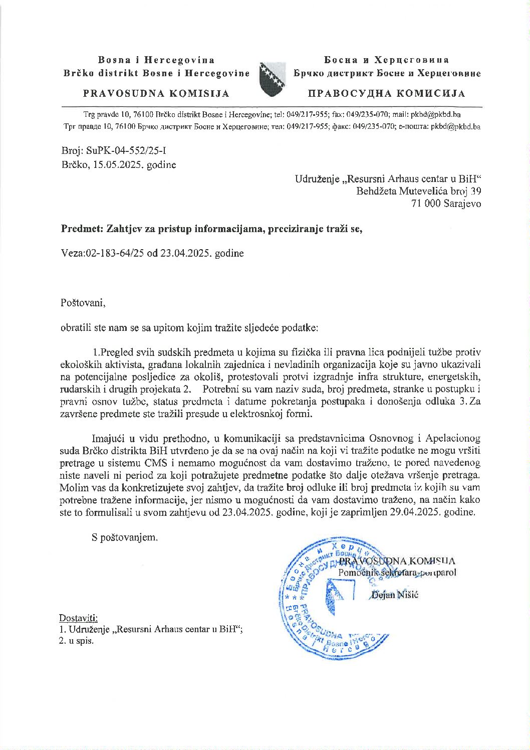 Pravosudna komisija Brčko distrikta, 15.5.2025.