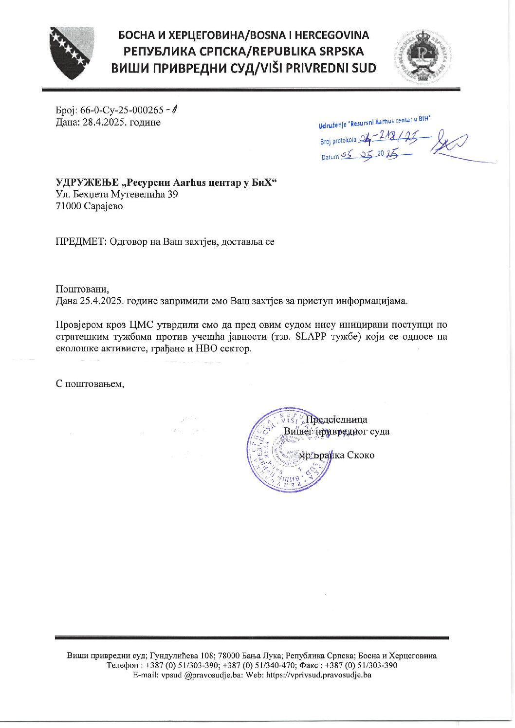 Viši privredni sud RS-a, 5.5.2025.
